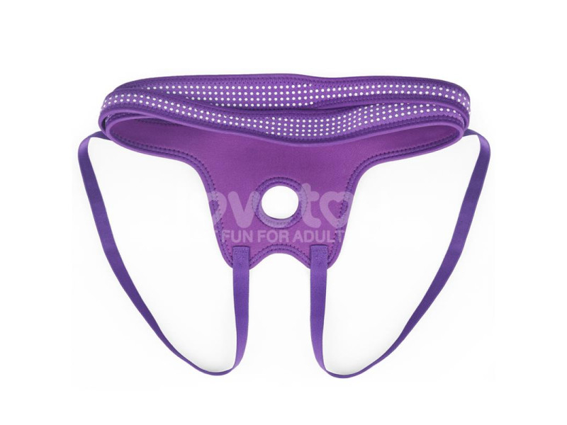 Arnes Easy Strap On Harness Polka Dots Purpura