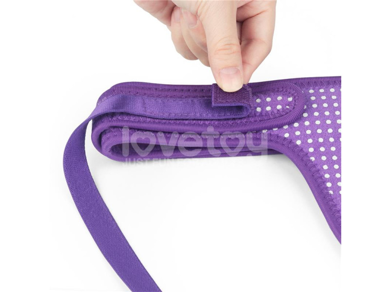 Arnes Easy Strap On Harness Polka Dots Purpura