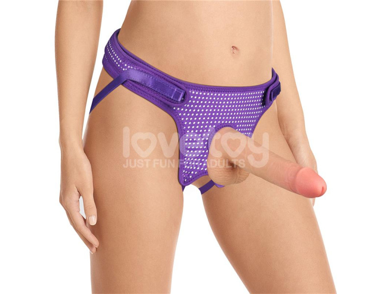 Arnes Easy Strap On Harness Polka Dots Purpura
