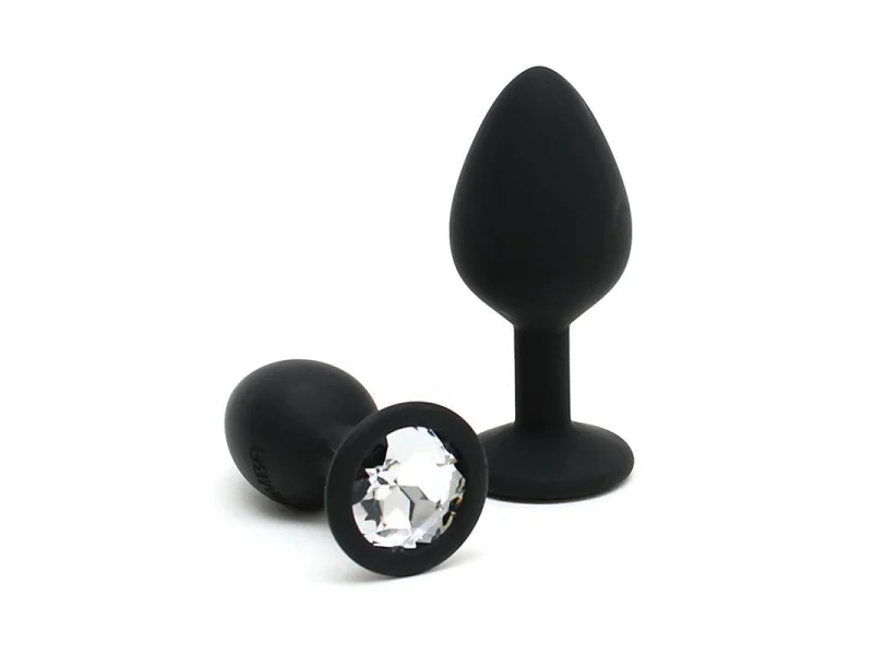 Set de 2 Plugs con Joya Berlin Negro Set de 2 Plugs con Joya Berlin Negro