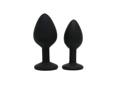 Set de 2 Plugs con Joya Berlin Negro Set de 2 Plugs con Joya Berlin Negro