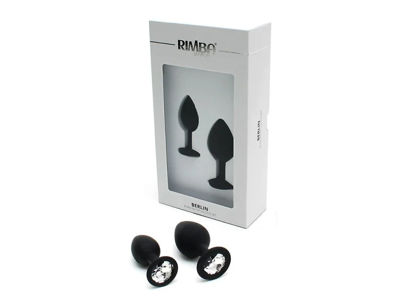 Set de 2 Plugs con Joya Berlin Negro