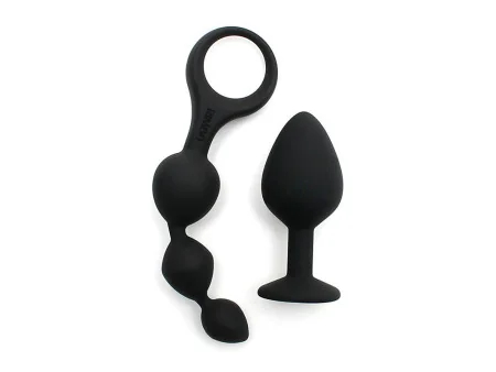 Set de 2 Juguetes Anales Barcelona Negro Set de 2 Juguetes Anales Barcelona Negro