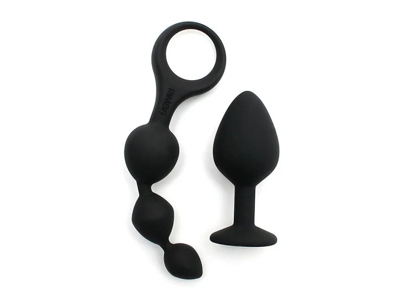 Set de 2 Juguetes Anales Barcelona Negro