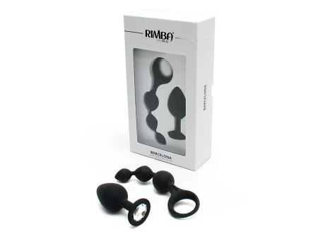 Set de 2 Juguetes Anales Barcelona Negro Set de 2 Juguetes Anales Barcelona Negro