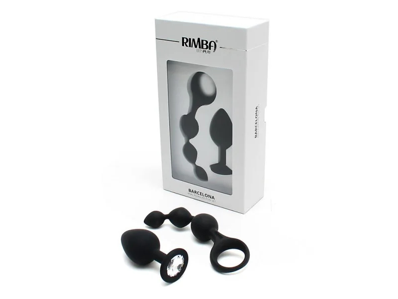 Set de 2 Juguetes Anales Barcelona Negro