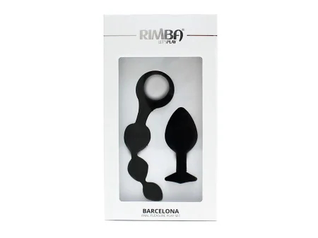 Set de 2 Juguetes Anales Barcelona Negro Set de 2 Juguetes Anales Barcelona Negro