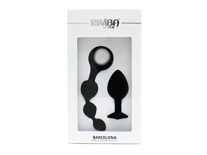 Set de 2 Juguetes Anales Barcelona Negro