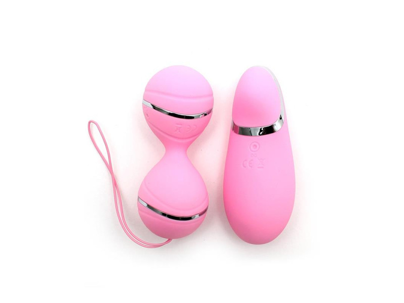 Bolas Kegel con Control Remoto y Estimulador Ibiza Rosa