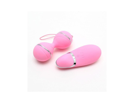 Bolas Kegel con Control Remoto y Estimulador Ibiza Rosa