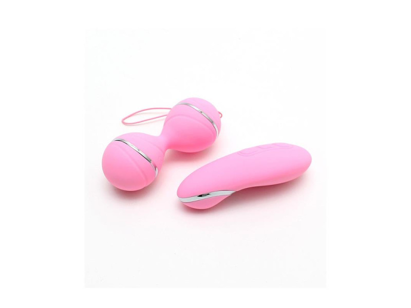 Bolas Kegel con Control Remoto y Estimulador Ibiza Rosa