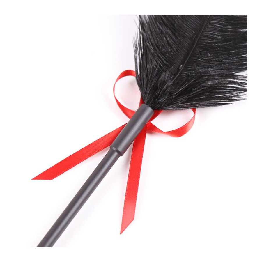 Plumas y Pala 2 en 1 36 cm Negro Rojo