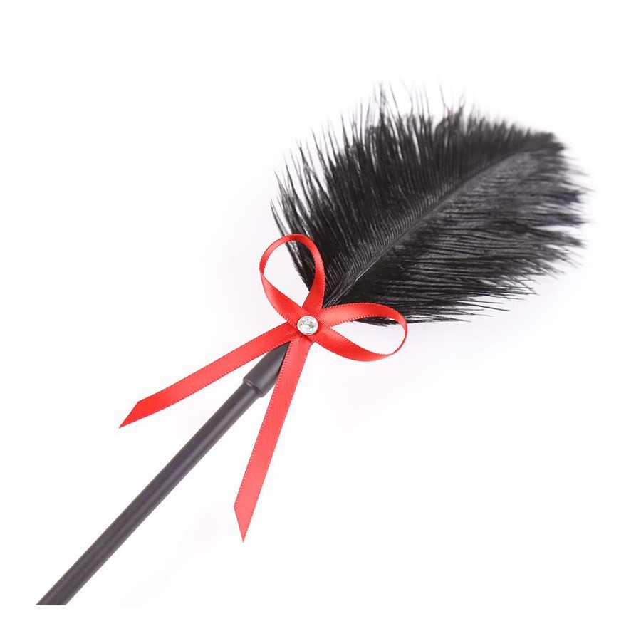 Plumas y Pala 2 en 1 36 cm Negro Rojo