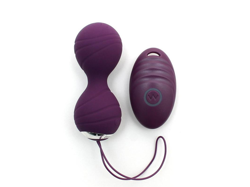 Bolas Kegel con Vibracion con Control Remorto Cannes Purpura