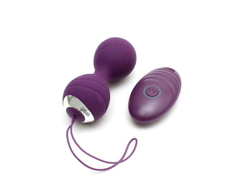 Bolas Kegel con Vibracion con Control Remorto Cannes Purpura