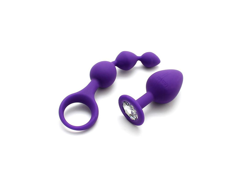 Set de 2 Juguetes Anales Barcelona Purpura Set de 2 Juguetes Anales Barcelona Purpura