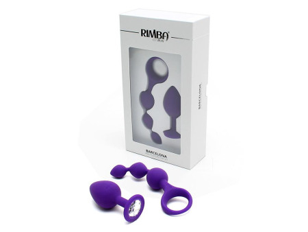 Set de 2 Juguetes Anales Barcelona Purpura Set de 2 Juguetes Anales Barcelona Purpura