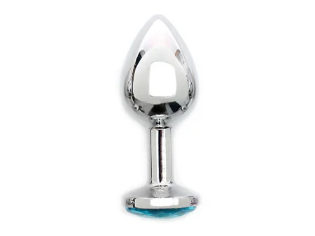 Plug Anal de Metal Sofia con Joya Azul