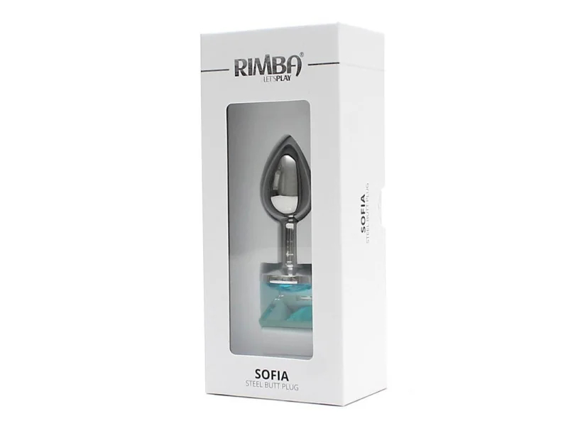 Plug Anal de Metal Sofia con Joya Azul
