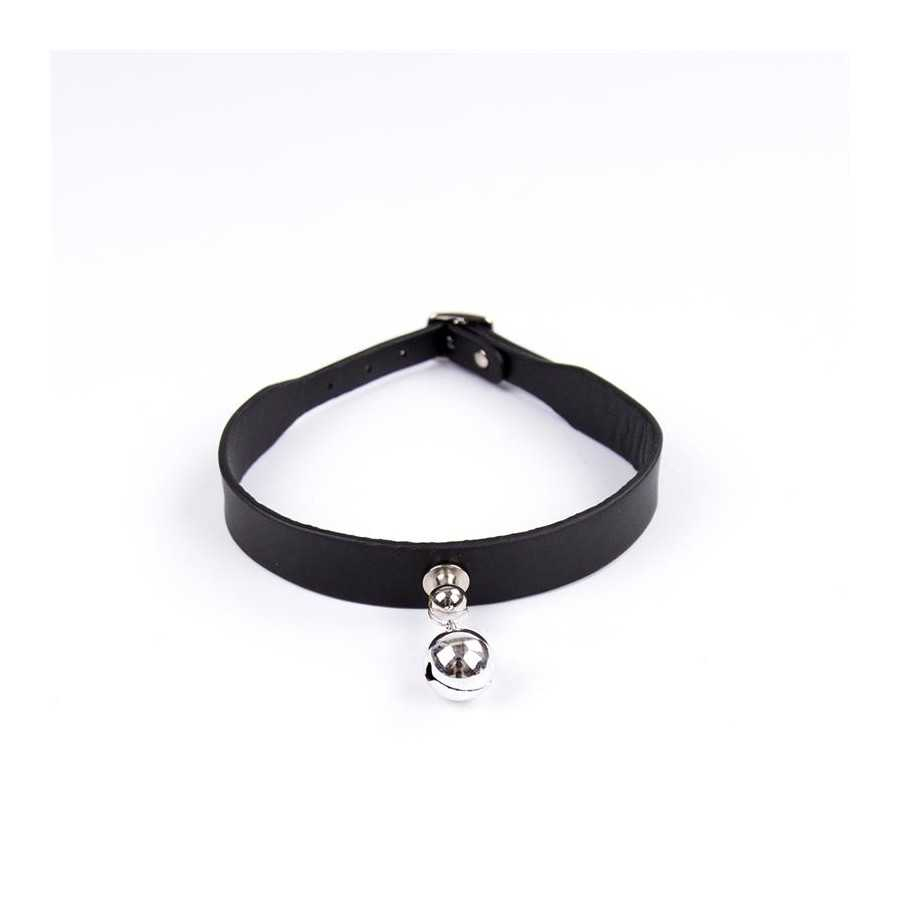 Collar con Cascabel Ajustable 43 cm Negro