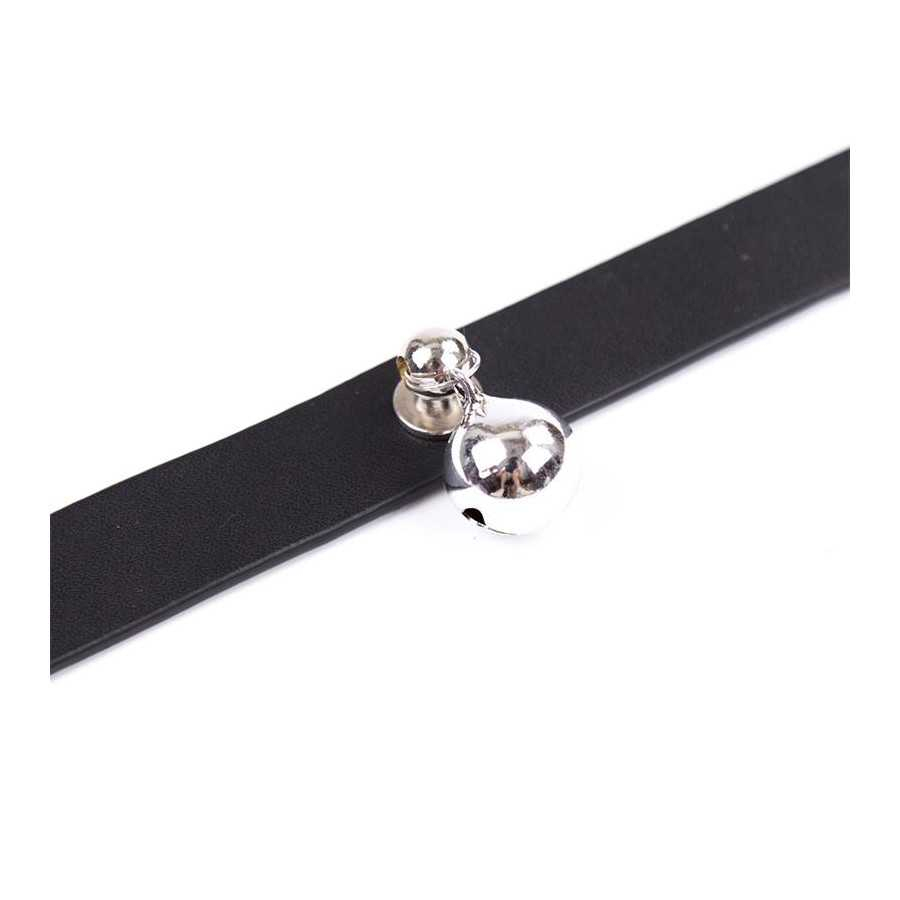 Collar con Cascabel Ajustable 43 cm Negro