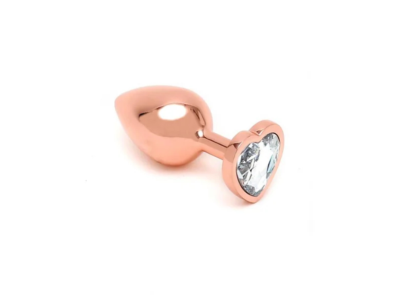 Plug Anal con Joya en Forma de Corazon Pisa Rose Gold Plug Anal con Joya en Forma de Corazon Pisa Rose Gold