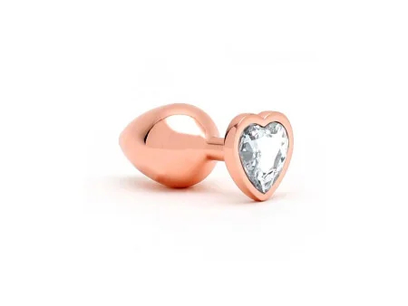 Plug Anal con Joya en Forma de Corazon Pisa Rose Gold Plug Anal con Joya en Forma de Corazon Pisa Rose Gold