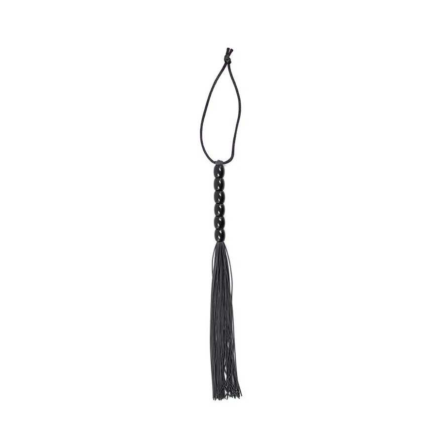 Flogger de Silicona con Mango con 6 Bolas 26 cm Negro