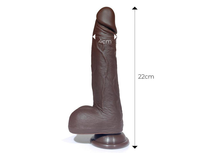 Severo Dildo Realista Turbo Shaking Thrusting Rotacion 360º Control Remoto Efecto Calor