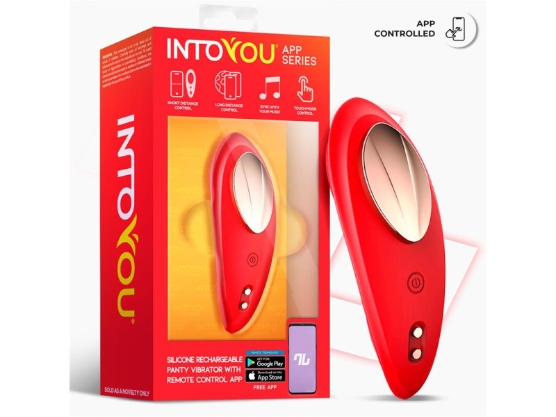 Vibrador de Braguita con APP Silicona Rojo