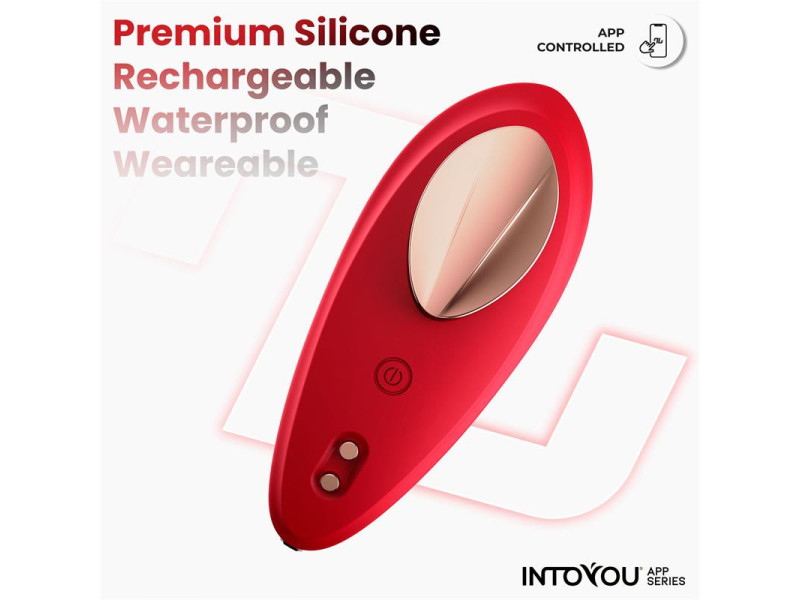 Vibrador de Braguita con APP Silicona Rojo