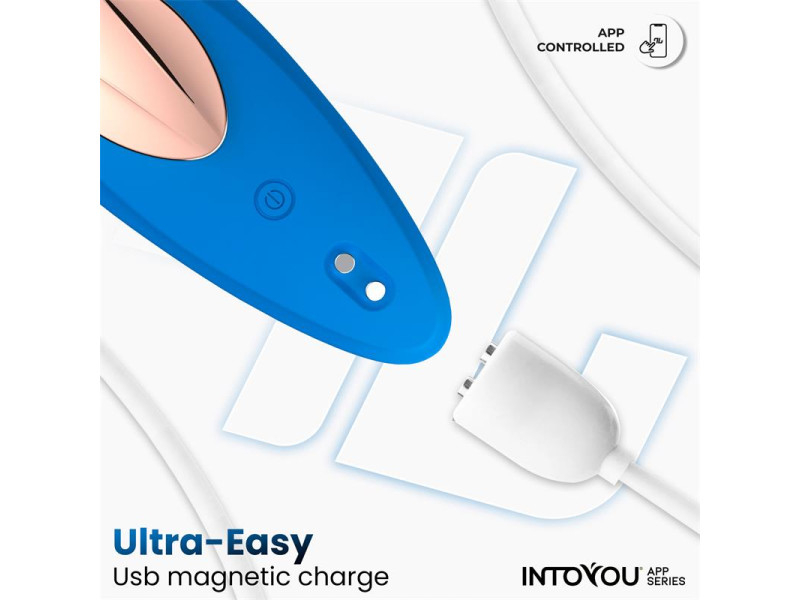 Vibrador de Braguita con APP Silicona Azul