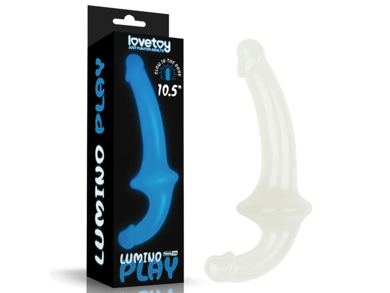 Dildo doble Lumino Play Luz Azul 105 Dildo doble Lumino Play Luz Azul 105