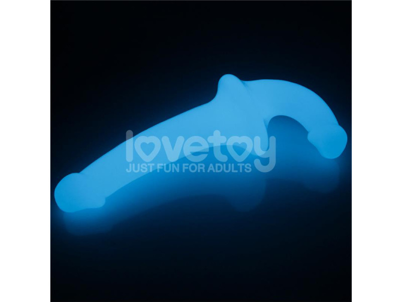 Dildo doble Lumino Play Luz Azul 105