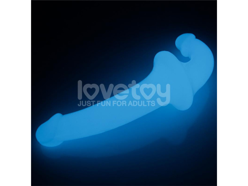 Dildo doble Lumino Play Luz Azul 105