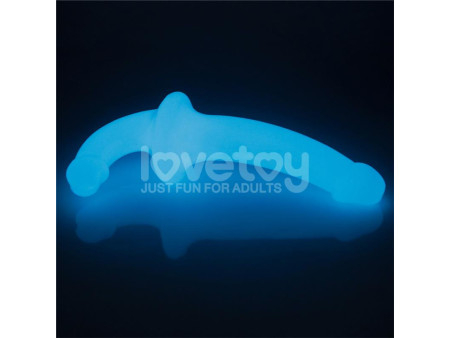 Dildo doble Lumino Play Luz Azul 105 Dildo doble Lumino Play Luz Azul 105