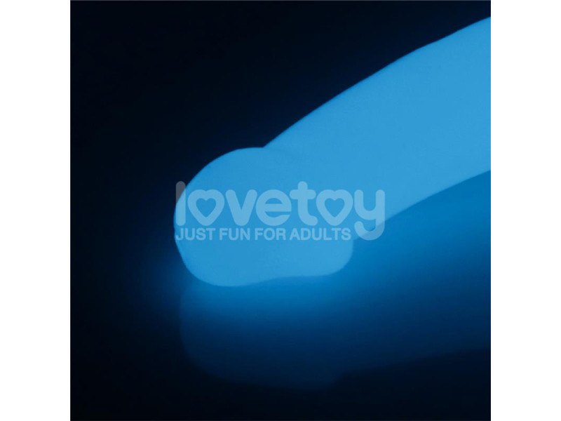 Dildo doble Lumino Play Luz Azul 105