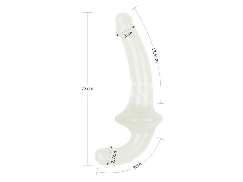 Dildo doble Lumino Play Luz Azul 105