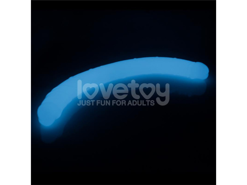 Dildo Doble Lumino Luz Azul 185