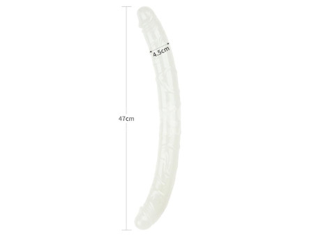Dildo Doble Lumino Luz Azul 185 Dildo Doble Lumino Luz Azul 185