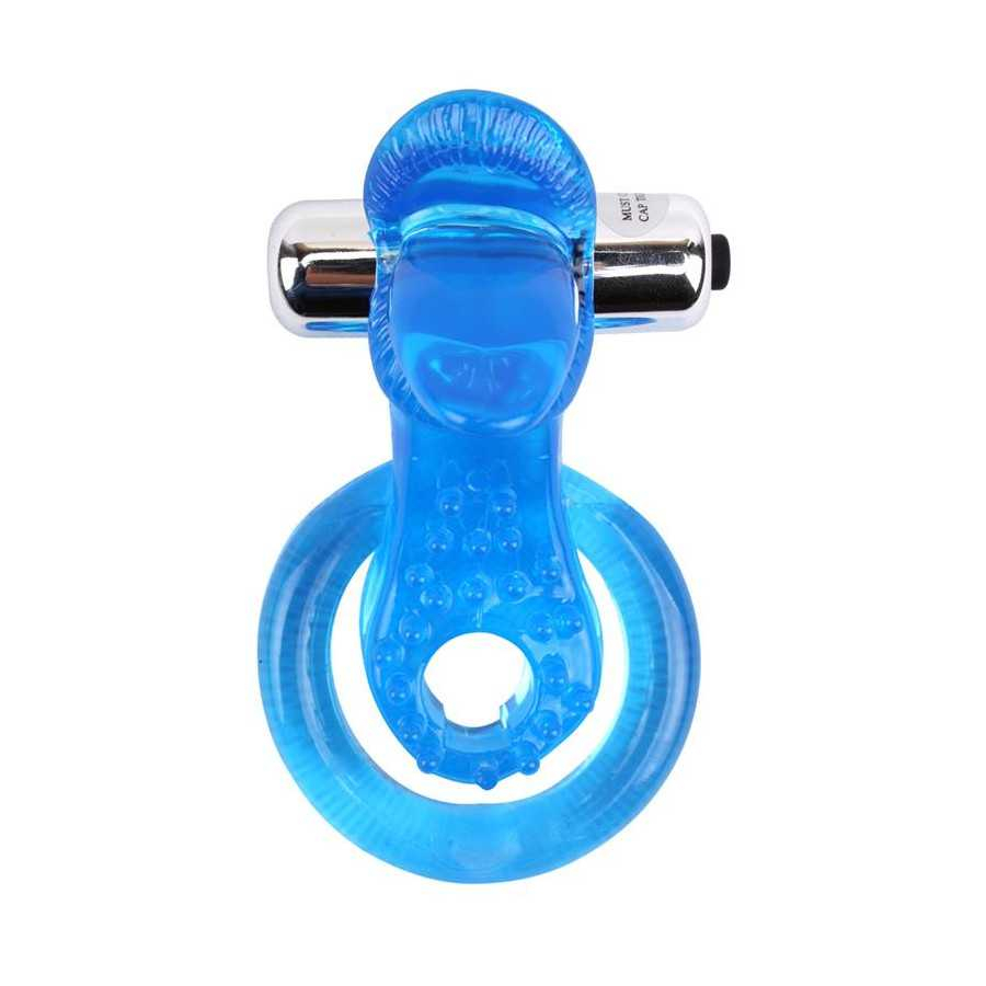 Anillo Vibrador para el Pene The Tongue Azul