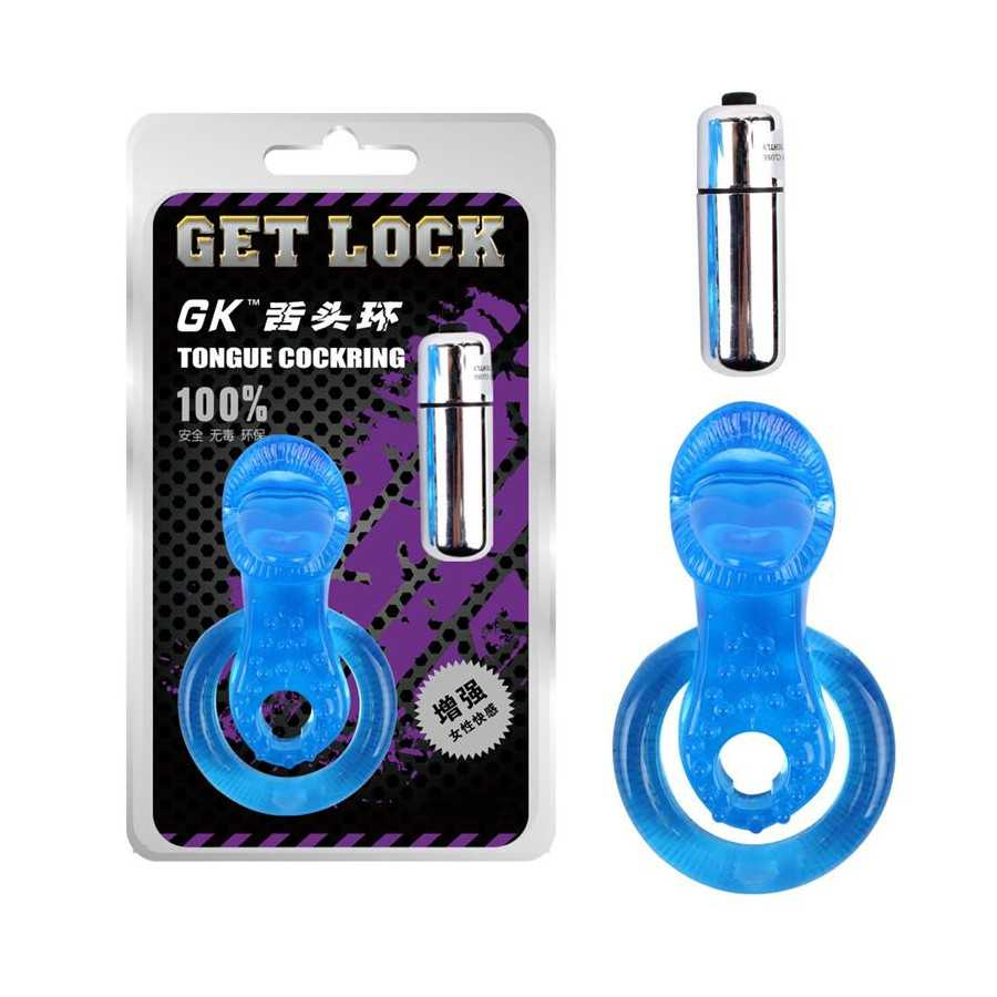 Anillo Vibrador para el Pene The Tongue Azul