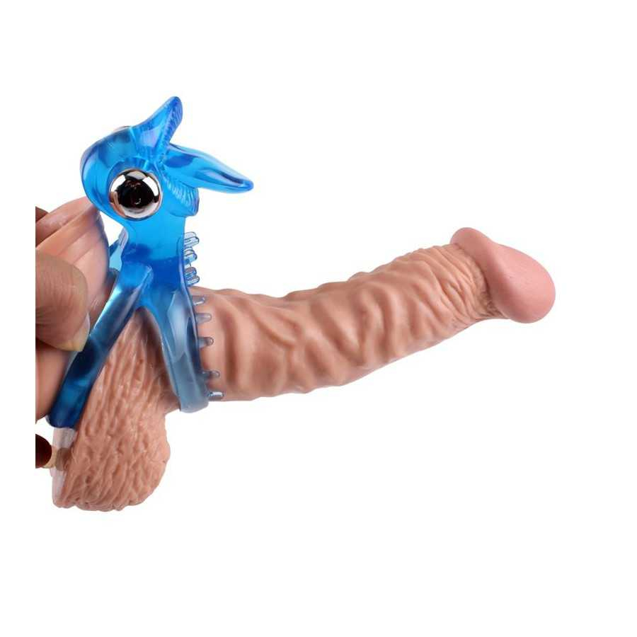 Anillo Vibrador para el Pene The Tongue Azul