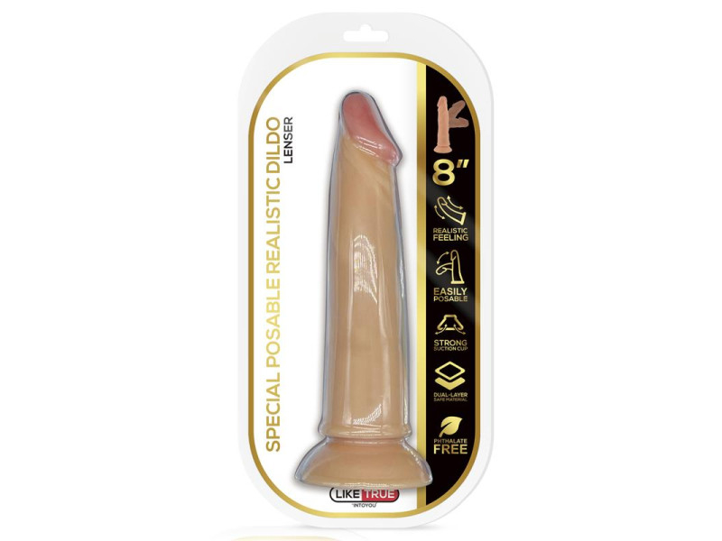 Lenser Dildo Realista Articulable Posable 8 Natural