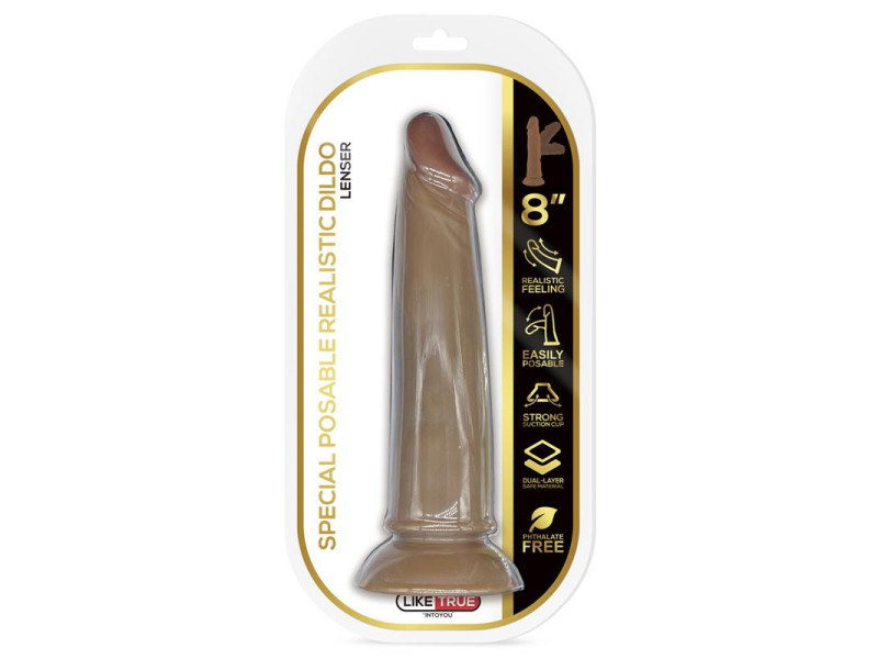 Lenser Dildo Realista Articulable Posable Dildo 8 Marron