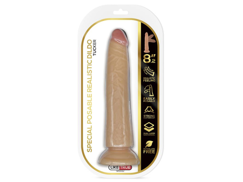 Tucker Dildo Realista Articulable Posable 82 Natural