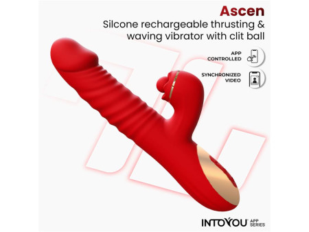 Ascen Vibrador con Thrusting y Waving y APP USB Magnetico