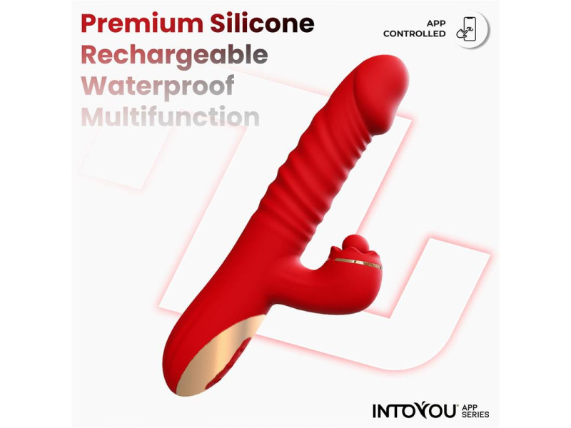 Ascen Vibrador con Thrusting y Waving y APP USB Magnetico