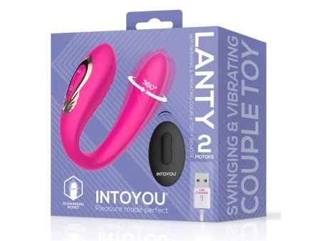 Lanty Vibrador para Parejas con Oscilacion 360º y Control Remoto