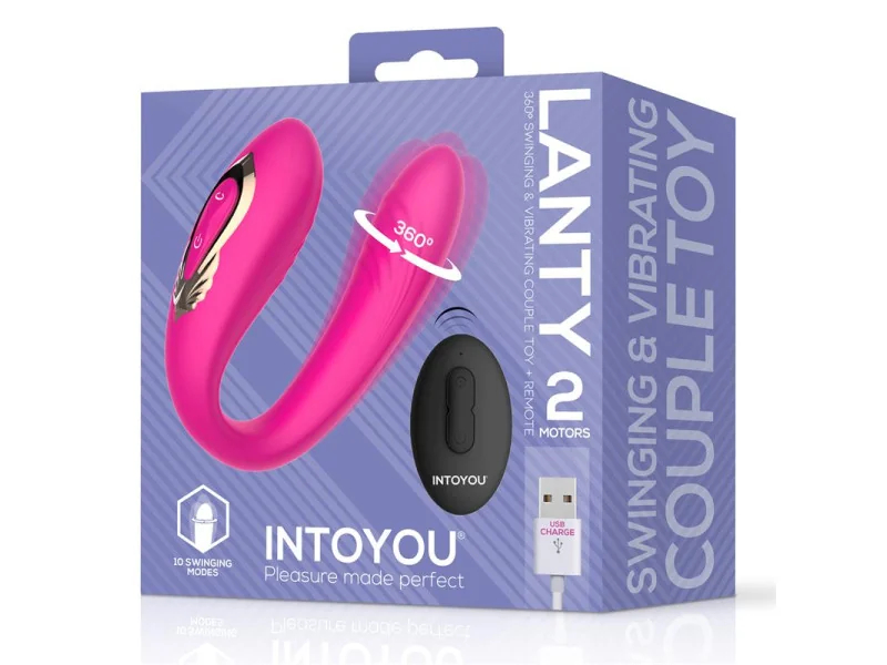 Lanty Vibrador para Parejas con Oscilacion 360º y Control Remoto